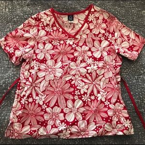 Barco red and white size L stub top